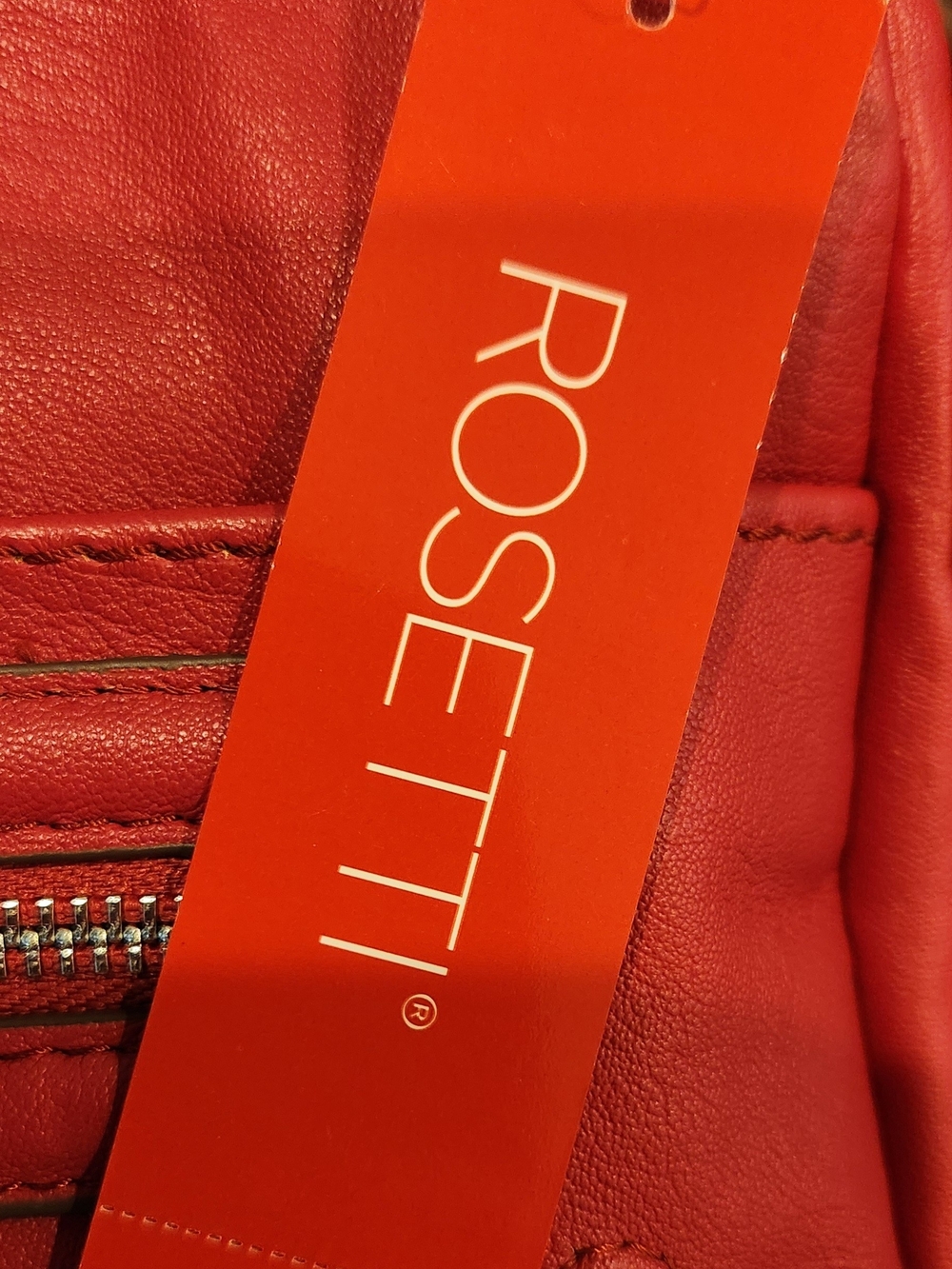 Rosetti Red Leather Crossbody with Front Zip and Tassel - Picture 2 of 7